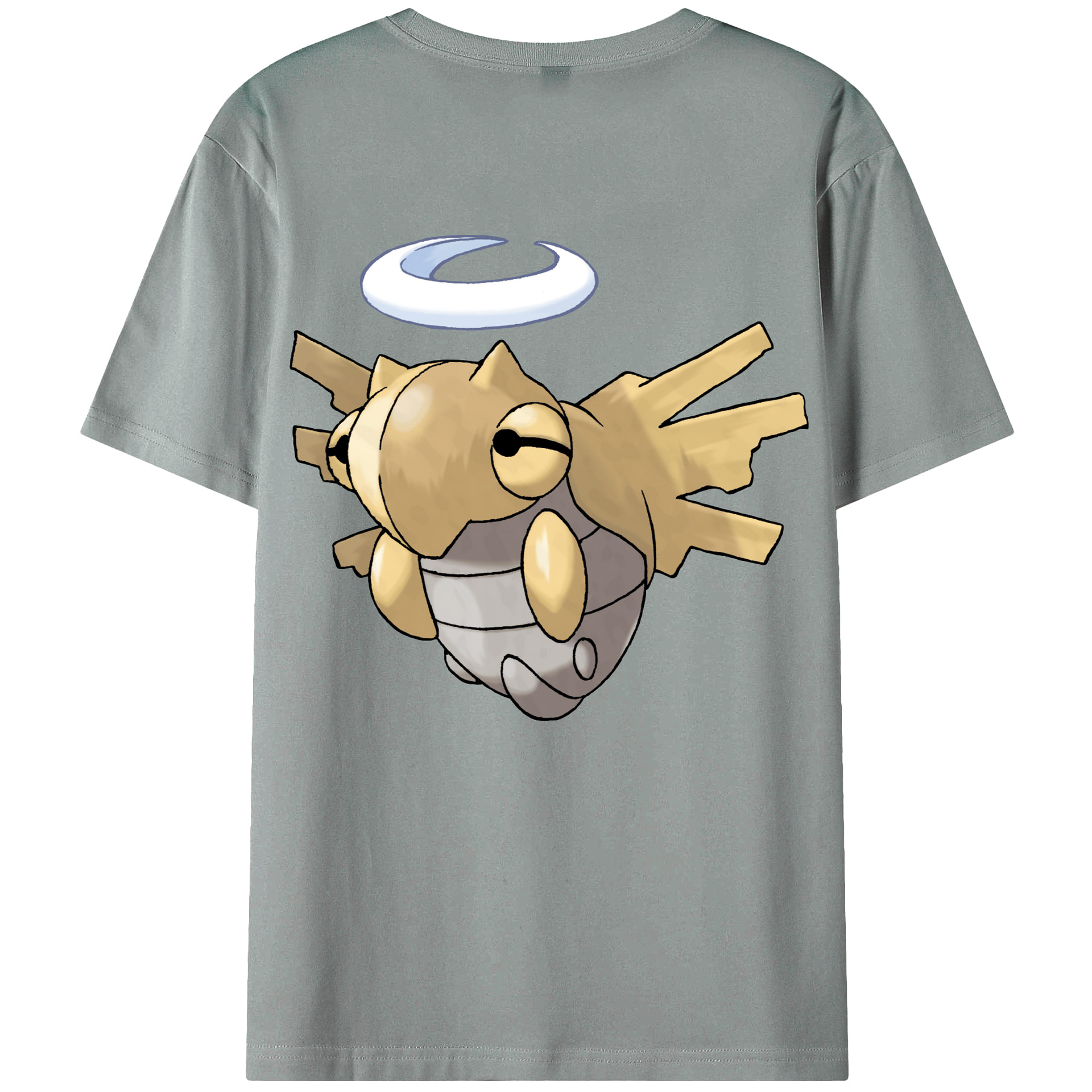 （画像用） ポケットモンスター Pokémon 綿100％ メンズ半袖Tシャツ（バックプリント） 通気性